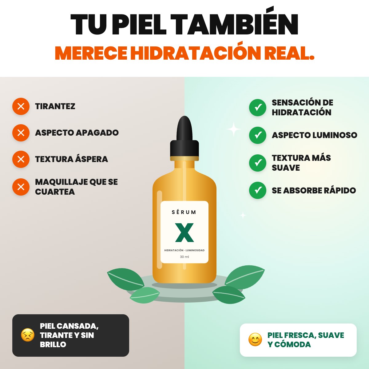 Sérum X: Hidratación y luminosidad para tu piel ✨